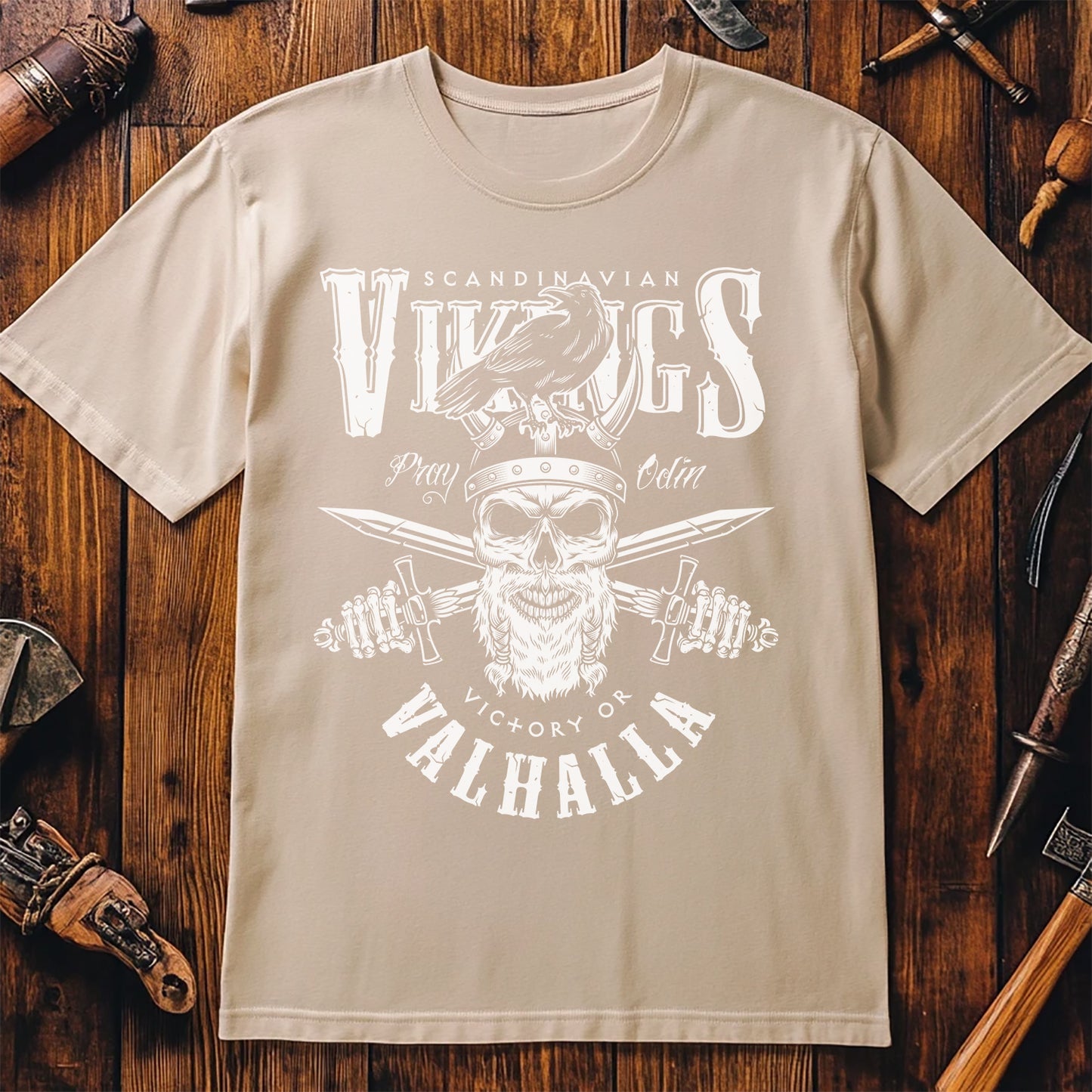 Vikings Valhalla Crow T-Shirt