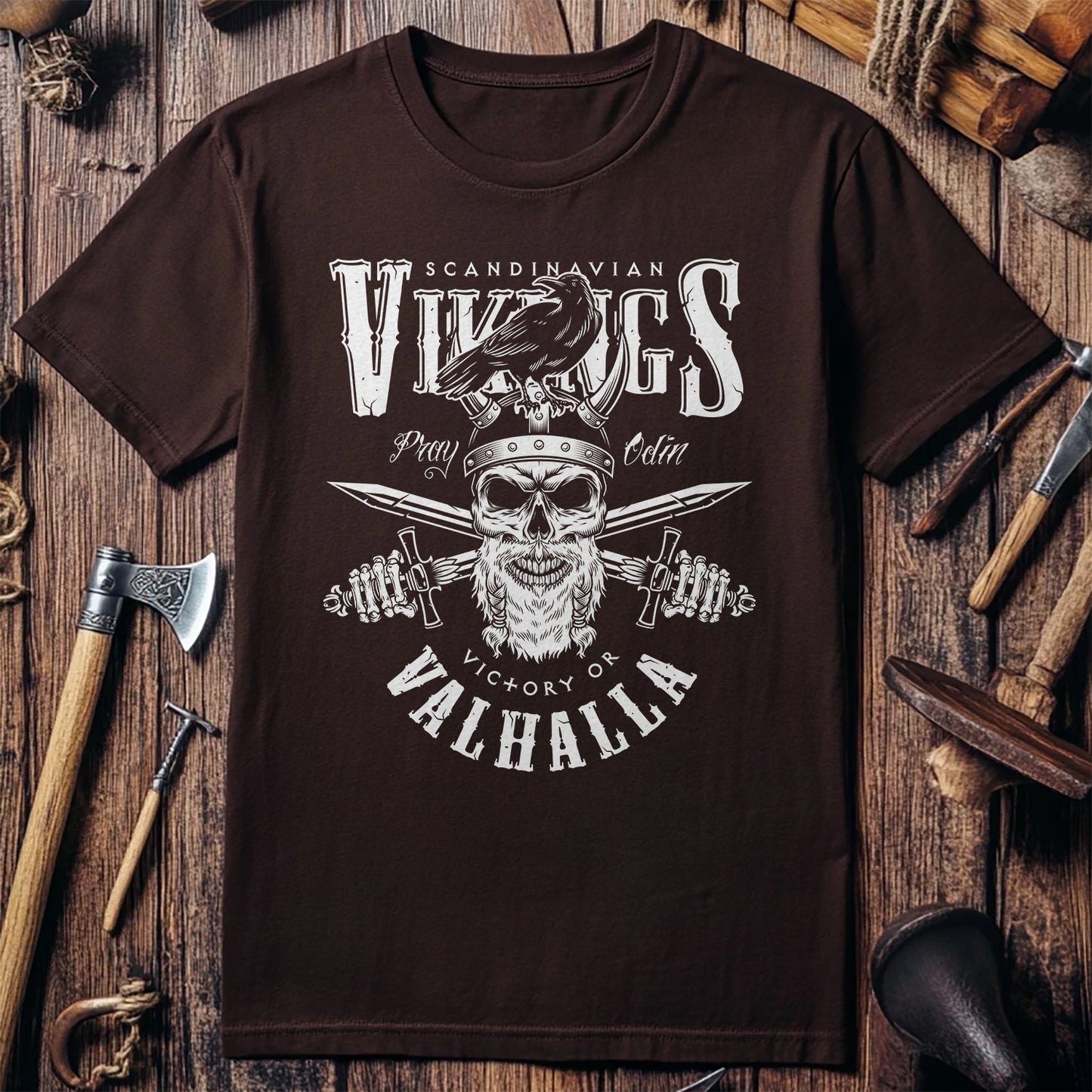 Vikings Valhalla Crow T-Shirt