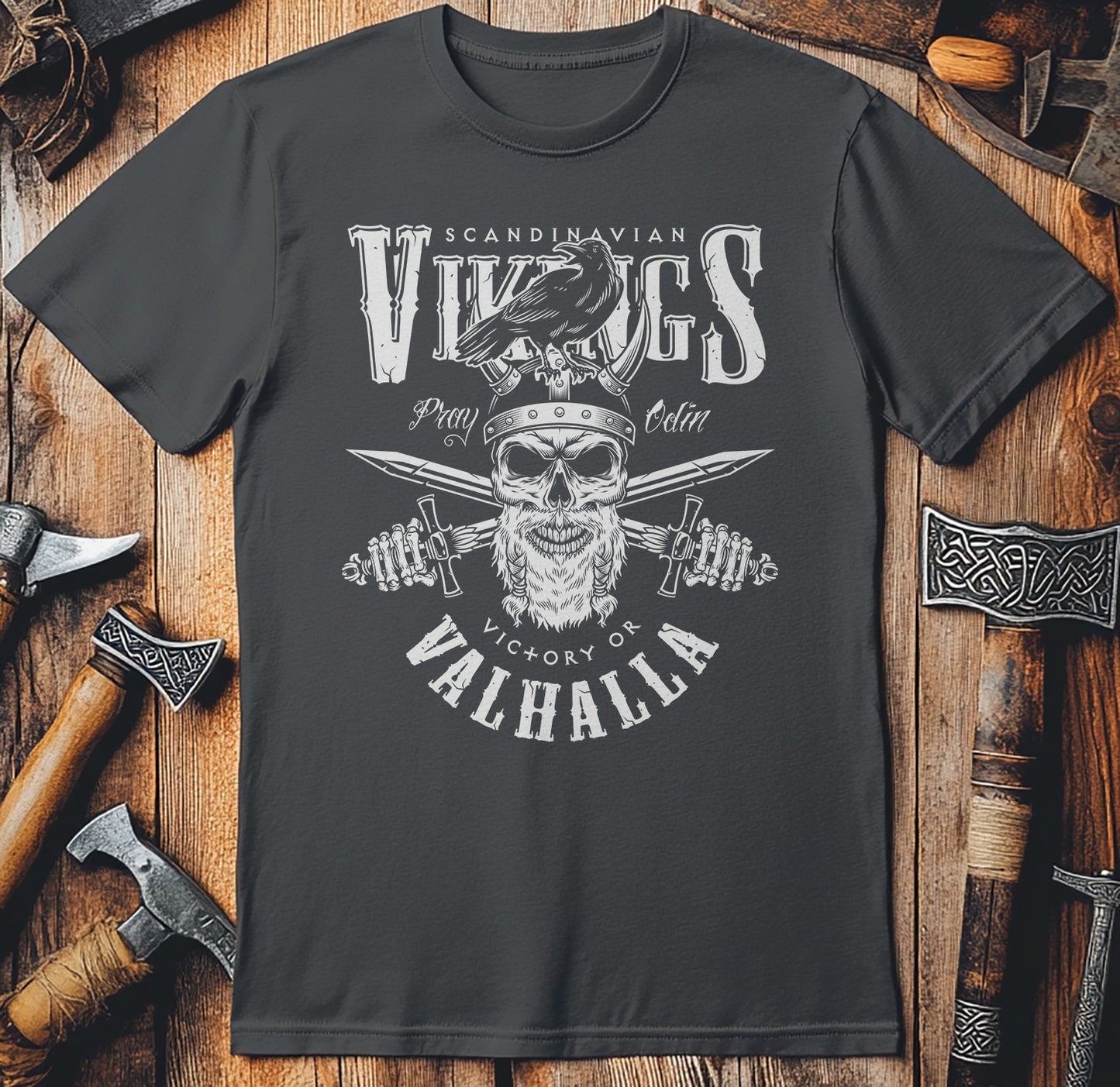 Vikings Valhalla Crow T-Shirt