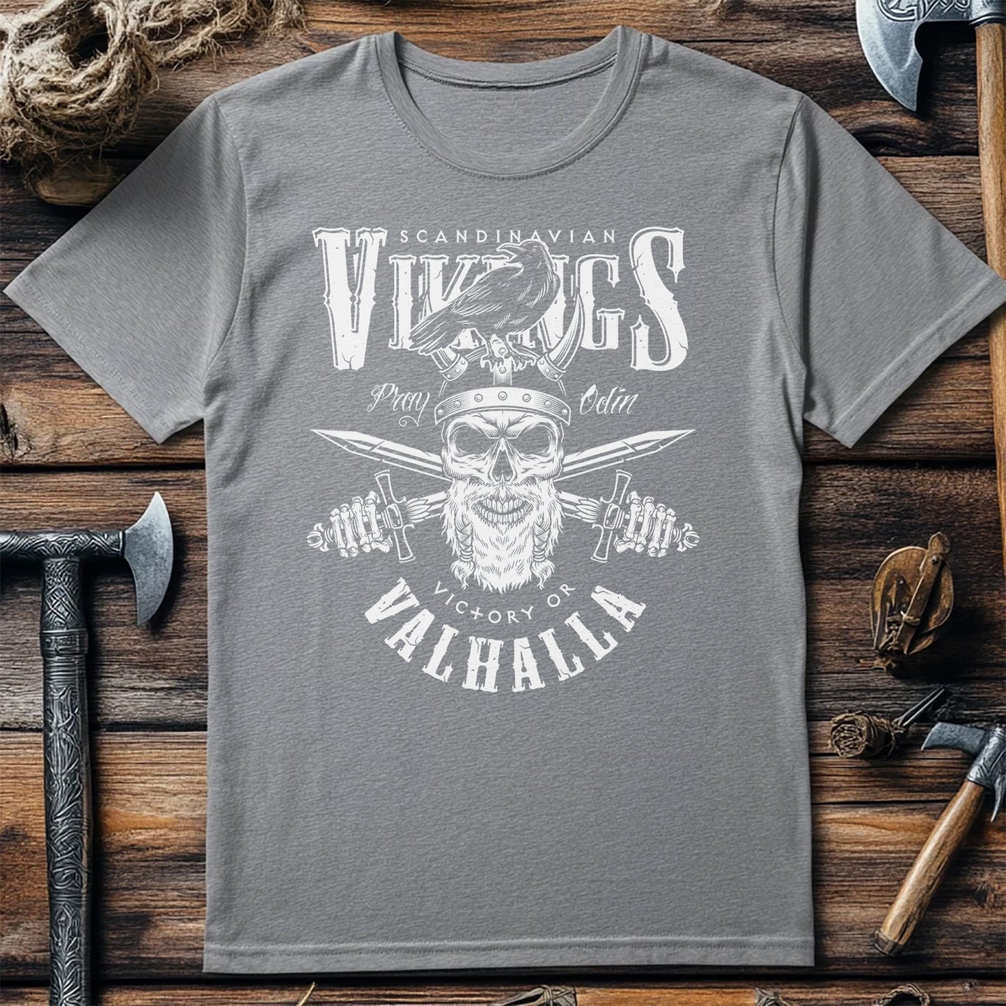 Vikings Valhalla Crow T-Shirt