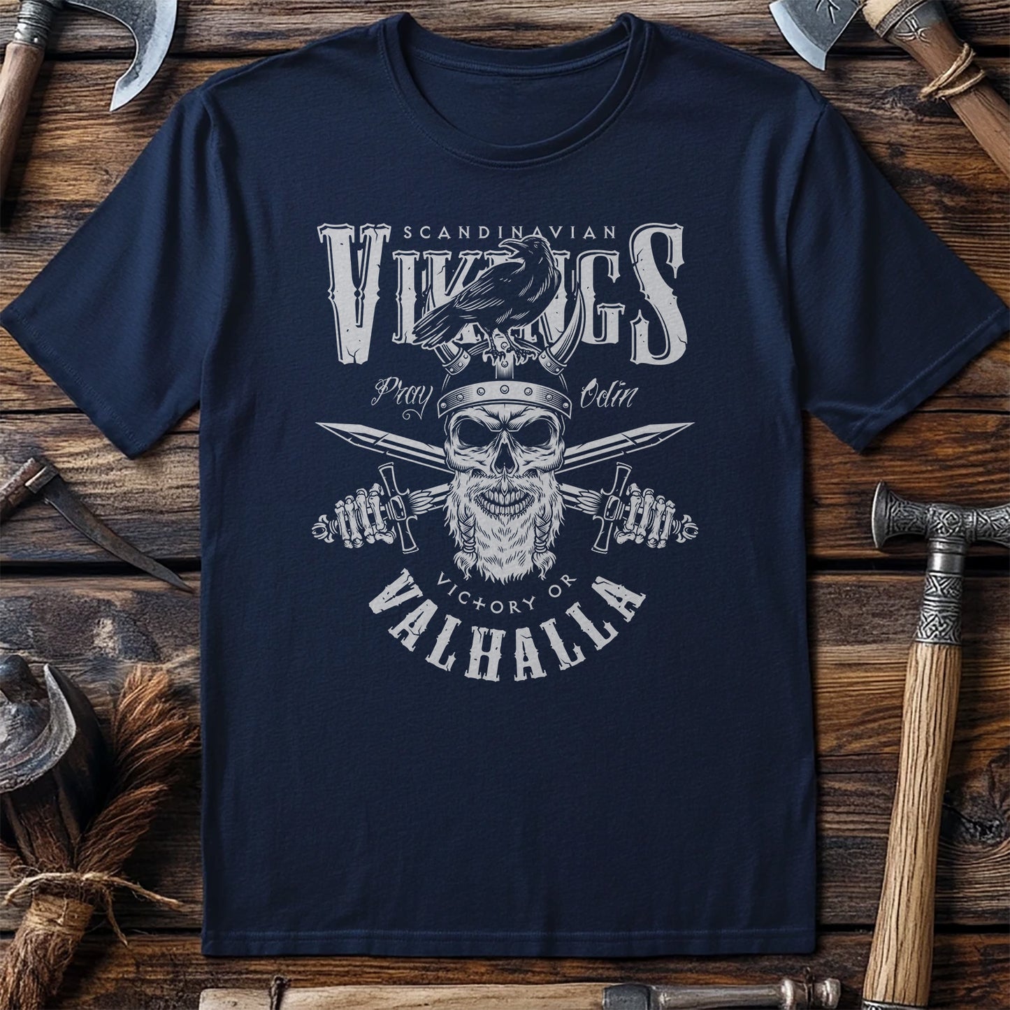 Vikings Valhalla Crow T-Shirt