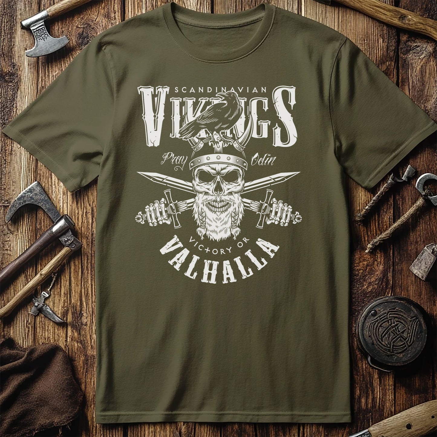 Vikings Valhalla Crow T-Shirt